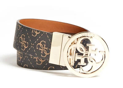 GUESS NOELLE Wendbar & Kürzbar Damengürtel Braun Cognac, Gürtel Women Pant Belt - Bild 1 von 4