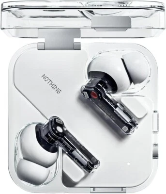 2024 Nothing Ear Wireless Earbuds with ChatGPT Integration, White, 6 Mics