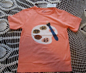 Children's Place Girl's 4T Cotton Poly Tee Paint Pallet Of Silly Faces NWT