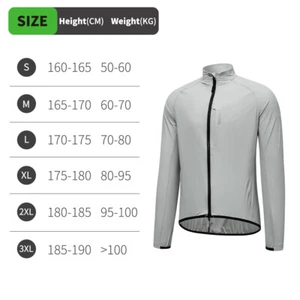 WOSAWE Unisex Cycling Wind Coat Lightweight Breathable Reflective Jacket YKK Zip - Picture 1 of 18