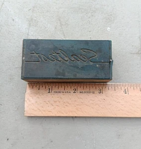 Sealtest Advertising Logo Vintage Printpress Printer Wood Block Print - Bild 1 von 3