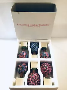 DEPT 56 Schneehasen blühend Frühling Topiaries 6er Set - Bild 1 von 4