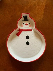 Hallmark Snowman & Snowflake Candy or Treat Dish - Picture 1 of 4