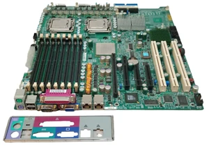 Super X7DBE Rev:2.00 EATX Motherboard w/ 2 SL96A Xeon 5060 CPU's + I/O Shield - Picture 1 of 7
