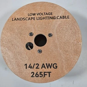 FRUDRIK 265 ft Low Voltage Landscape Lighting Wire, 14/2C, STR, Black - Picture 1 of 3