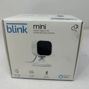 Blink Mini Compact Indoor Plug-in Smart Security Camera 1080 HD Motion Detection - Picture 1 of 7