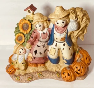 Scarecrow Halloween Tealight Figurine Candle Holder - Partylite # P7323 - Picture 1 of 7
