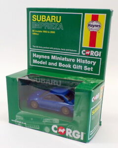 Corgi 1/43 Scale 60966 - Subaru Impreza - Haynes Model & Book Gift Set
