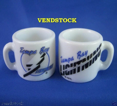 TAMPA BAY LIGHTNINGI MINI CERAMIC MUG CUP 1.25" TALL NHL HOCKEY TWO SIDES RARE! Cover