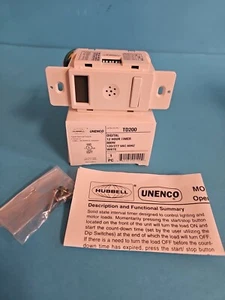 Temporizador de interruptor de pared programable Hubbell TD200 800W LCD 12 HORAS 120/277V blanco nuevo en caja - Imagen 1 de 6