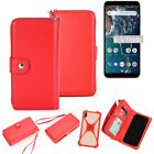 Wallet Mobile phone cover Xiaomi Mi A2 Phone protective Case red