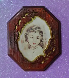 De colección HONG KONG Arte Pared Placa Victoriana Británica Dama Enmarcada Decoración del Hogar - Imagen 1 de 6