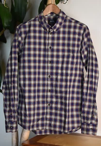 A.P.C. Rue Madame Paris Long Sleeve Button Down Shirt Size Medium Excellent! - Picture 1 of 7