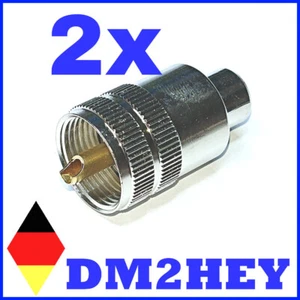 2x Conector PL259 UHF 5mm Coaxial RG58, RG142 Versión de soldadura para CB y aficionados - Imagen 1 de 2