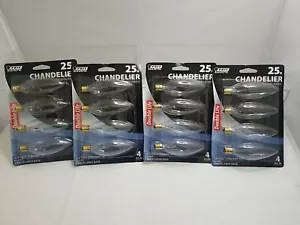 FEIT ELECTRIC CHANDELIER 25 WATT - CANDELABRO - BP25ETC - 4 PACKS = 16 BULBS - Picture 1 of 7