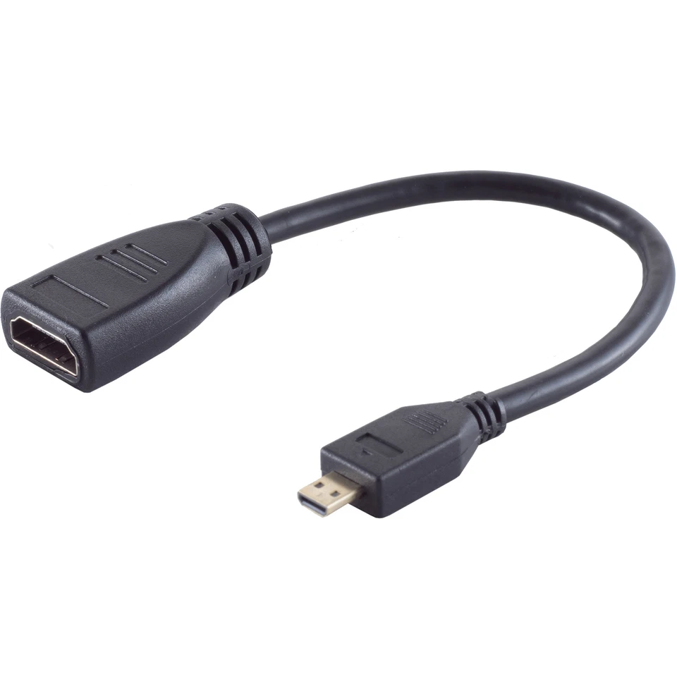SIM Adaptador Micro HDMI 4K Hembra HDMI a Conector Micro HDMI