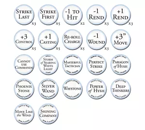 Lumineth Realm-Lords 4rd Edition Buffs Abilities Tokens Warhammer Age of Sigmar - Picture 1 of 8