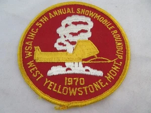 Parche bordado West Yellowstone 1970 roundup moto de nieve 4 pulgadas - Imagen 1 de 3