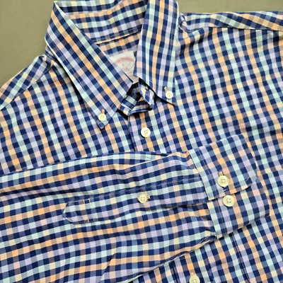 Camisa Brooks Brothers 346 Para Hombre S Guinga Abotonada Manga Larga Algodón Sin Planchar Foto 1 de 4