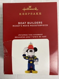 Hallmark Keepsake Ornament Disney Mickey Mouse Boat Builders 9th in Series 2020  - Picture 1 of 4