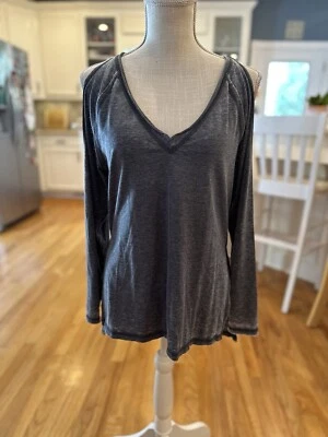 Футболка House Of Heart синяя с открытыми плечами  - Изображение 1 из 4