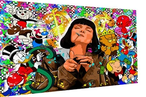 Leinwand Bilder Pulp Fiction Comic  Pop Art Wandbilder- Hochwertiger Kunstdruck - Bild 1 von 11