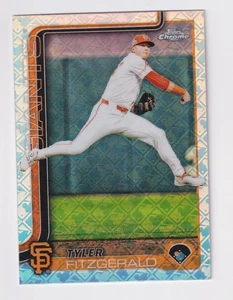 2025 TOPPS CHROME BASEBALL TYLER FITZGERALD LOGOFRACTOR CARD 30 - Foto 1 di 2