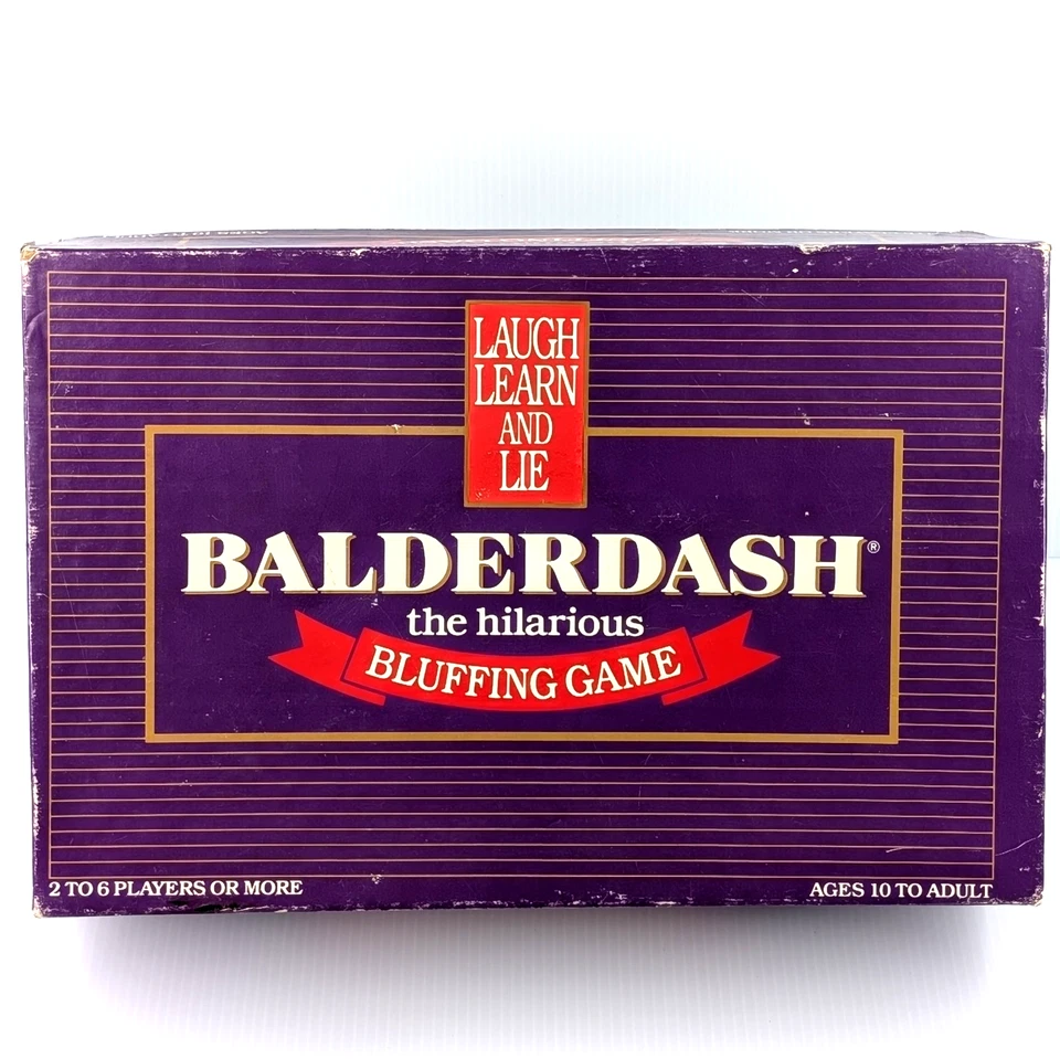 Balderdash The Hilarious Bluffing Game 1984 juego de mesa familiar 100 % completo Foto 1 de 4