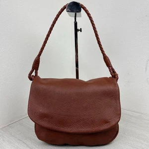 Auth BOTTEGA VENETA Intrecciato Brown Leather Shoulder Bag - Picture 1 of 11