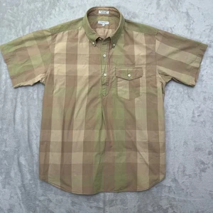 Engineered Garments Popover Shirt size large brown checked made in USA - Picture 1 of 9