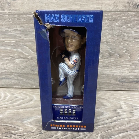Max Scherzer Strike Counter Bobblehead NY Mets 2022 8/26 SGA Cover