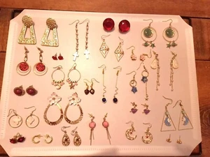 Costume Earrings Joblot X 24. Gold Plate & Tone. Mixed. - Picture 1 of 12