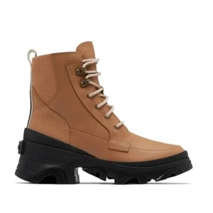 SOREL Brex chunky combat hiking Boot tan Tawny Buff women’s 6.5 - Picture 1 of 12