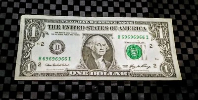 69696966♋️2006 Special BINARY BANK NOTE Fancy Serial Number Bill E42 B NY - Image 1 of 4