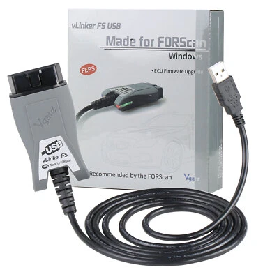 Vgate vLinker FS OBD2 Scanner USB Adapter Fit For FORScan HS/MS-CAN Auto Switch Foto 1 de 4