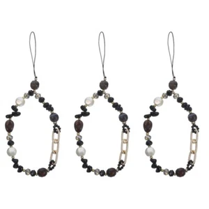  3 Pieces Farbenfrohe Perlenmobilkette Fräulein Büro Telefonschnur Mit - Zdjęcie 1 z 12