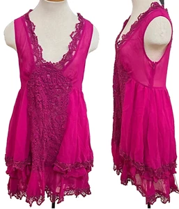 Free People PINK LACY DRESS SZ 10 - Picture 1 of 8