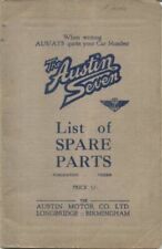 Austin Seven Car Parts Catalogues