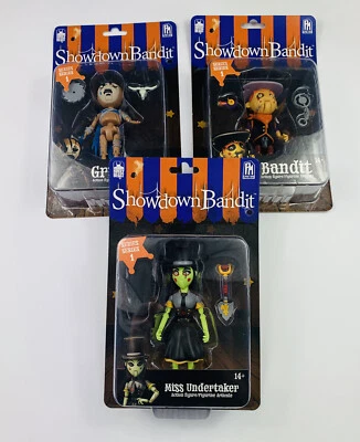 Serie Completa 1 Lote x3 Figuras de Acción Showdown Bandit Grieves Miss Undertaker Foto 1 de 4