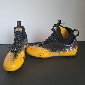 Under Armour Football ~ Spotlight Lux MC ~ Mens Sz 9 Yellow Cleats ~ 3026576-001 - Picture 1 of 15