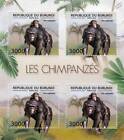 Common CHIMPANZEE / Africa Wild Animal Stamp Sheet #5 of 7 (2012 Burundi)