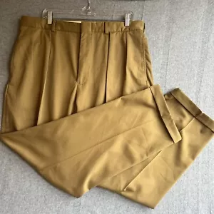 Polo Ralph Lauren Men's Pants 36”x34" Pleated Cuffed Polyester Business Y2K - Picture 1 of 10