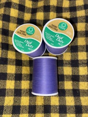 3 Lot Coats and Clark Lt. Purple 282A Dual Duty Thread Hand Quilting 250yds Each - Image 1 of 4