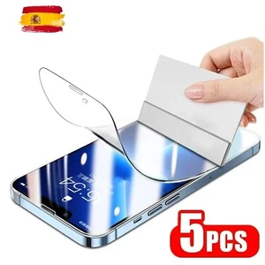 5x protectores Hydrogel pantalla para iPhone 11 12 13 14 15 16 Pro Max Mini XR X - Zdjęcie 1 z 6