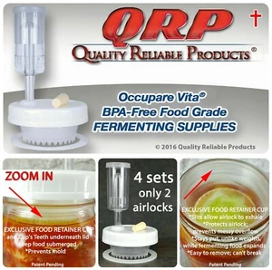 QRP ANFÄNGER FERMENTATIONSKITS Einmachglasdeckel mit EXKLUSIVEN Lebensmittelbehälter Tassen - Bild 1 von 10