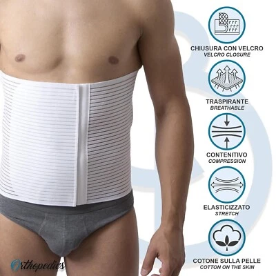 BEMAN 5063 PANCERA MILLERIGHE ELASTICA POST OPERATORIA ADDOMINALE STRAPPO H.27