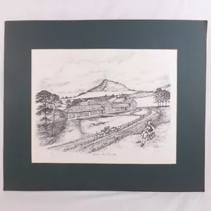 Aireyholme Farm Great Ayton von Ian Croden Line Art Skizze 65 x 55 cm 19 von 500 - Bild 1 von 9