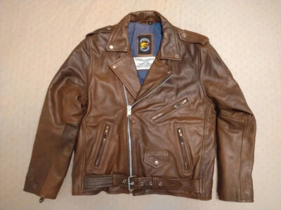 Noble House Lederjacke Marlon Brando, Motorradjacke, Biker, Gr. M, braun - Bild 1 von 4