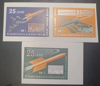 25 Jahre Deutscher Raketenflug Gerhard Zucker Rakete Raketenpost Satz ** (8019 - Bild 1 von 2