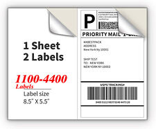 8.5''x 5.5''Half Sheet Self Adhesive Shipping Labels for Laser & Inkjet Printers